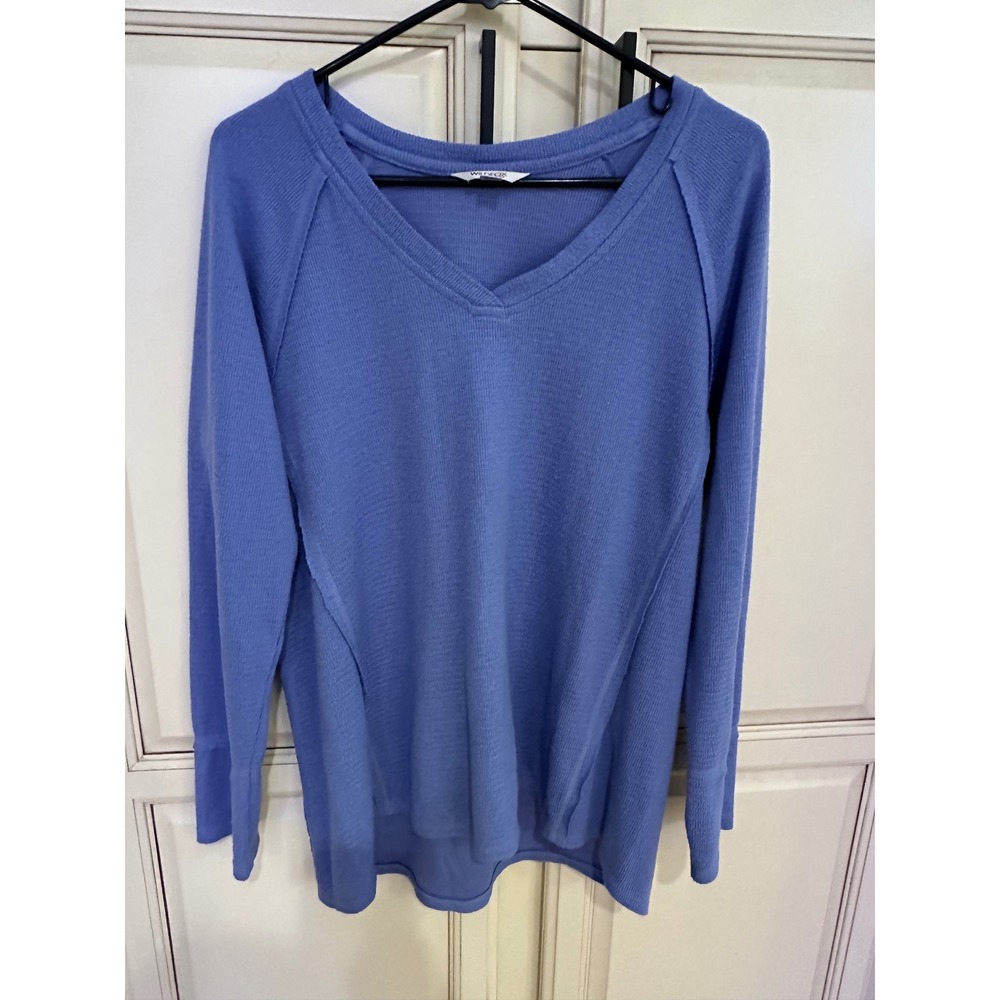 Wildfox Haley Brushed Thermal V-Neck‎ Top
